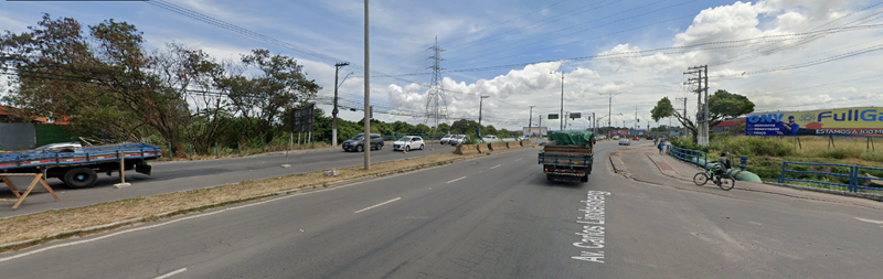 Interdição de via na Avenida Carlos Lindenberg, em Vila Velha