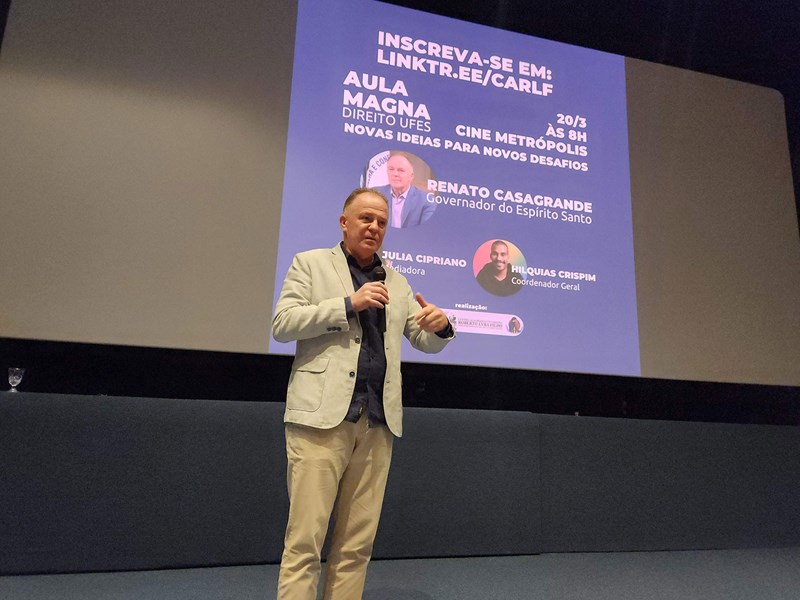 Governador participa de Aula Magna na abertura do ano letivo na Ufes