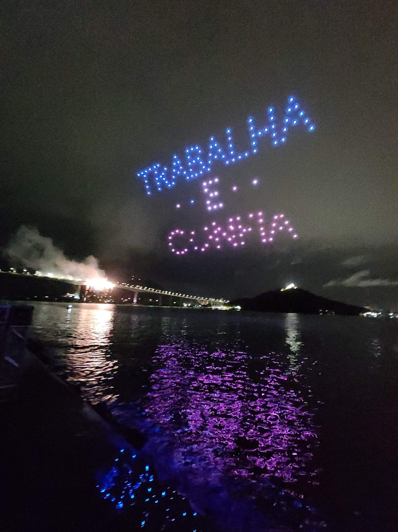 Luzes Pela Vida: show de drones marca inauguração da Ciclovia da Vida e ampliação da 3ª Ponte
