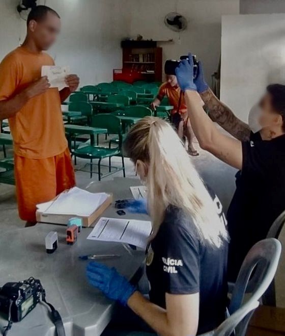 Sejus inicia trabalho de coleta de material genético nas unidades prisionais do Estado