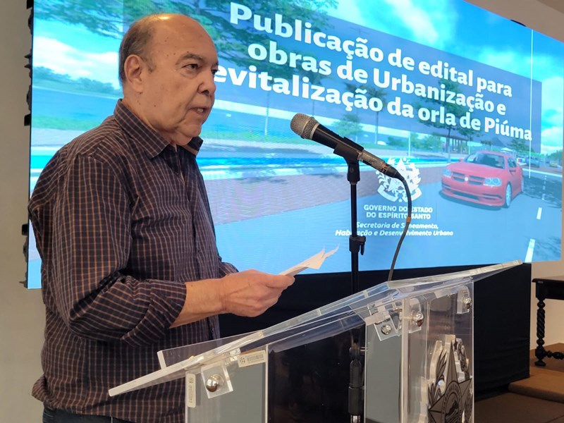 Governador anuncia edital para obras de urbanização e revitalização da orla de Piúma