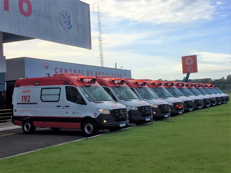 Estado recebe 11 novas ambulâncias para o SAMU 192