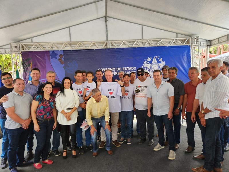Governo do Estado entrega pavimentação da Rodovia ES-181 em Alegre