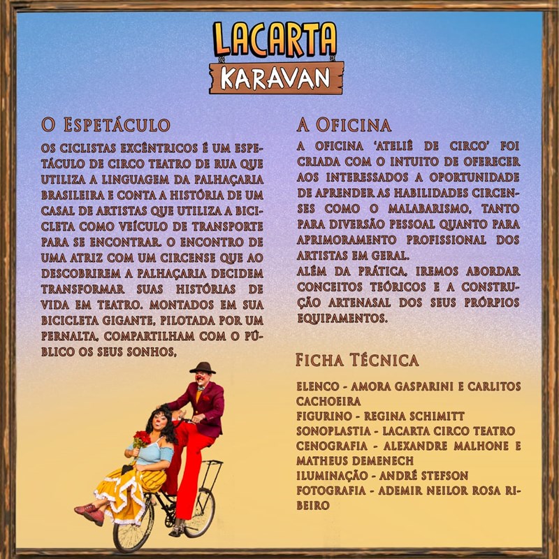 Projeto Lacarta Karavan leva espetáculos e oficina circenses para Anchieta, Aracruz e Vitória