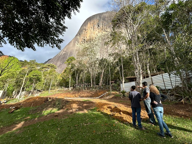 Iema vistoria obras de construção da sede do Parque Estadual da Pedra Azul