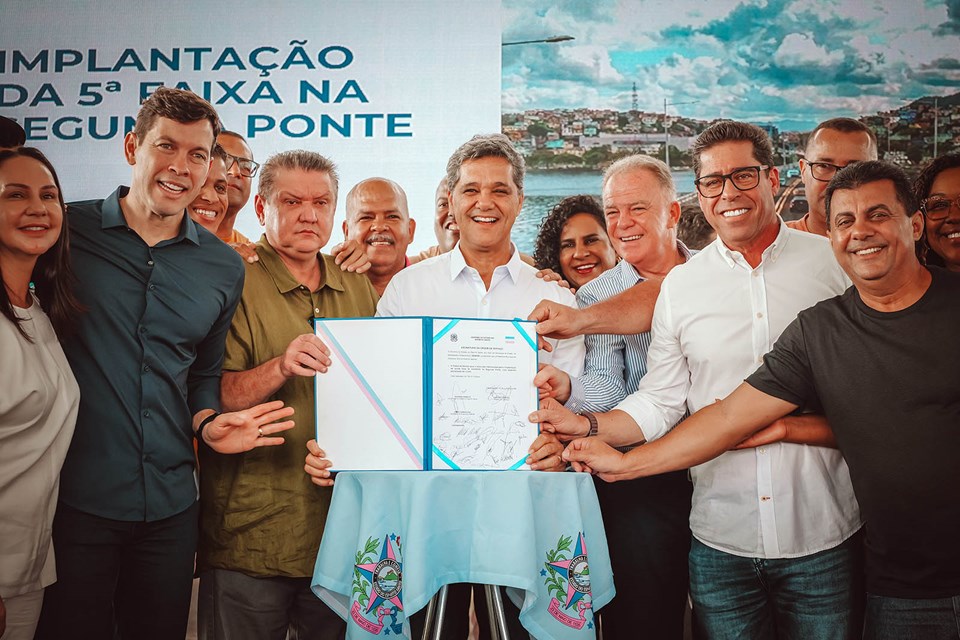 Governo do Estado assina ordem de serviço para implantação da 5ª faixa na Segunda Ponte