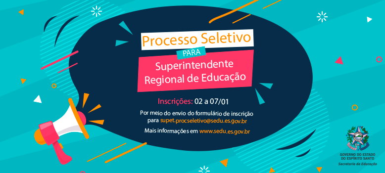 Banner - Processo Seletivo para Superintendentes Regionais de Educação