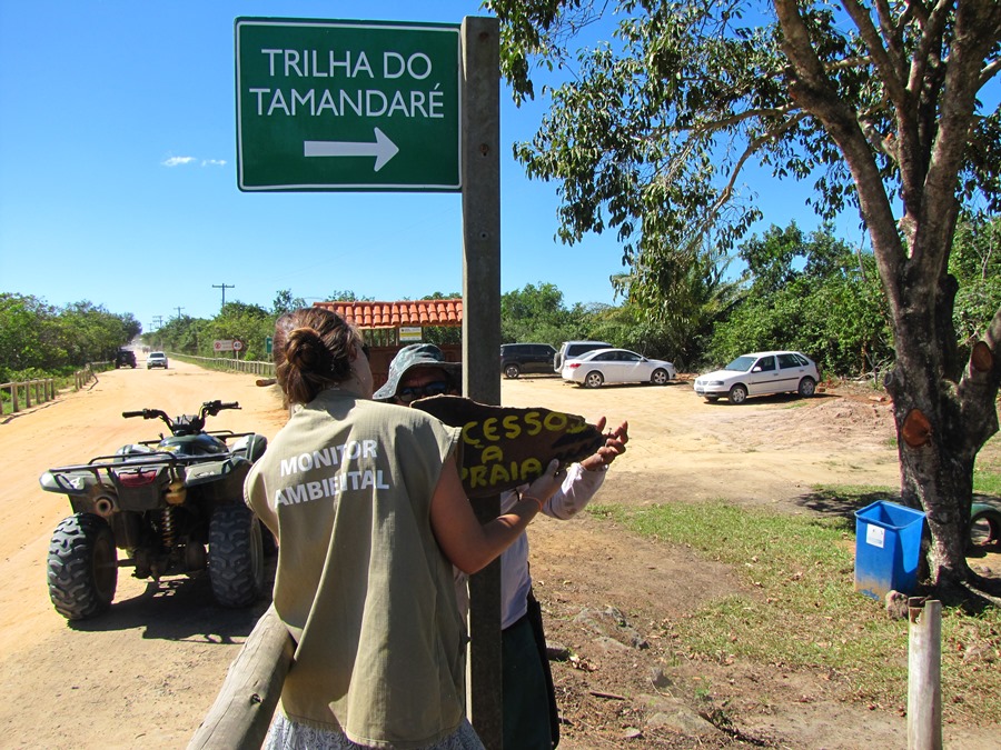 Seama - painel - Voluntários fizeram confecção e manutenção da sinalização para visitantes - cred Divulgacao SeamaIema