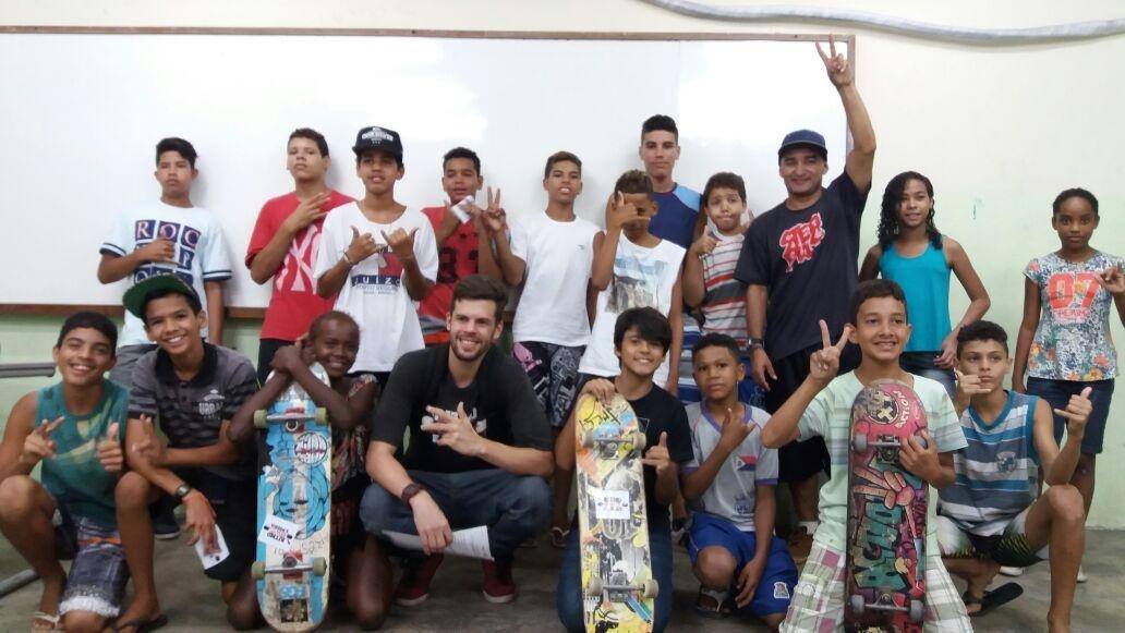 TurmaSkate_ST|||Fotógrafo:Divulgação/Sedh