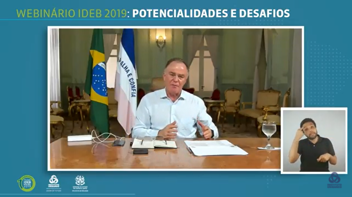 Governador participa de webinário sobre resultado do Ideb 2019