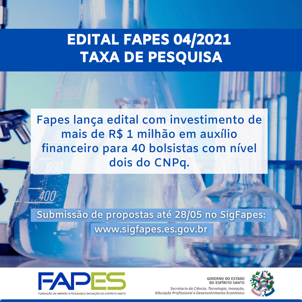 27-04 Card Edital Taxa de Pesquisa