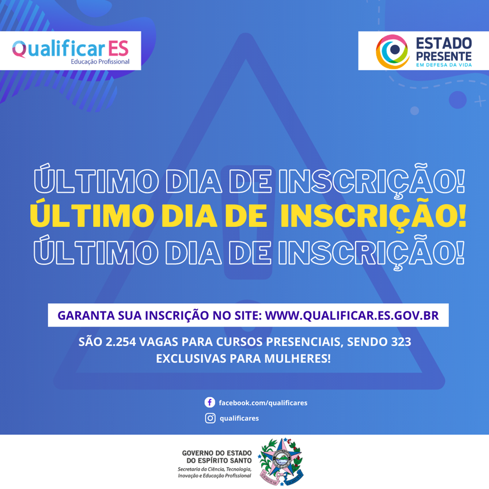 28-01 ÚLTIMO DIA DE INSCRIÇÃO