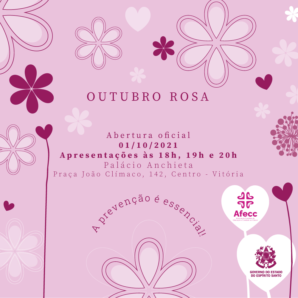 Palácio Anchieta recebe espetáculo ‘Outubro Rosa. A prevenção é essencial’
