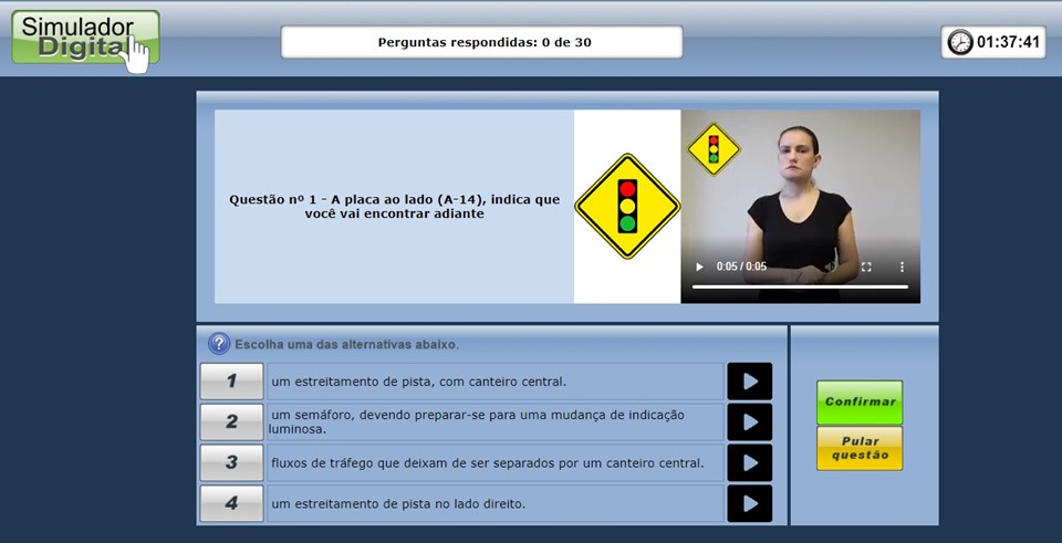 Simulado em LIBRAS