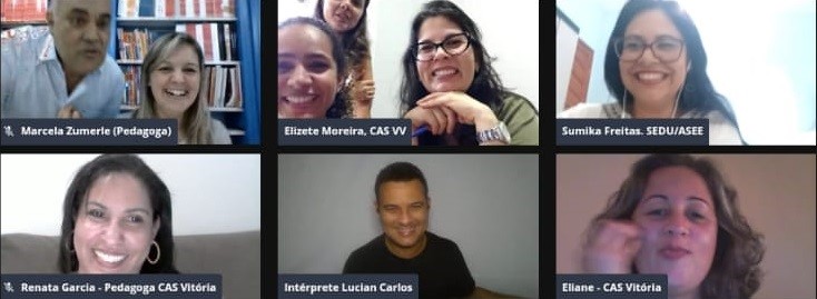 Profissionais da Educação Especial participam de reunião virtual
