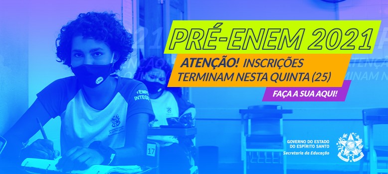 banner site - inscrições pre enem digital terminam nesta quinta