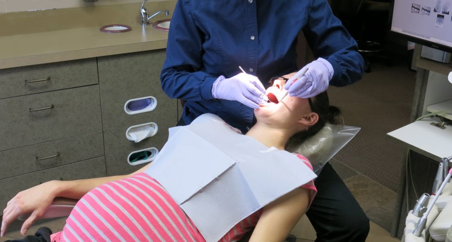 foto dentista e grávida