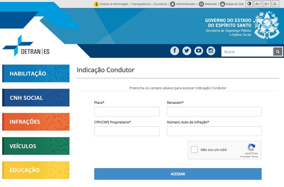 indicação condutor