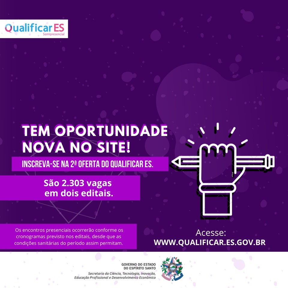 Qualificar ES abre 2.303 oportunidades de qualificação profissional