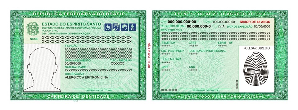 nova carteira de identidade