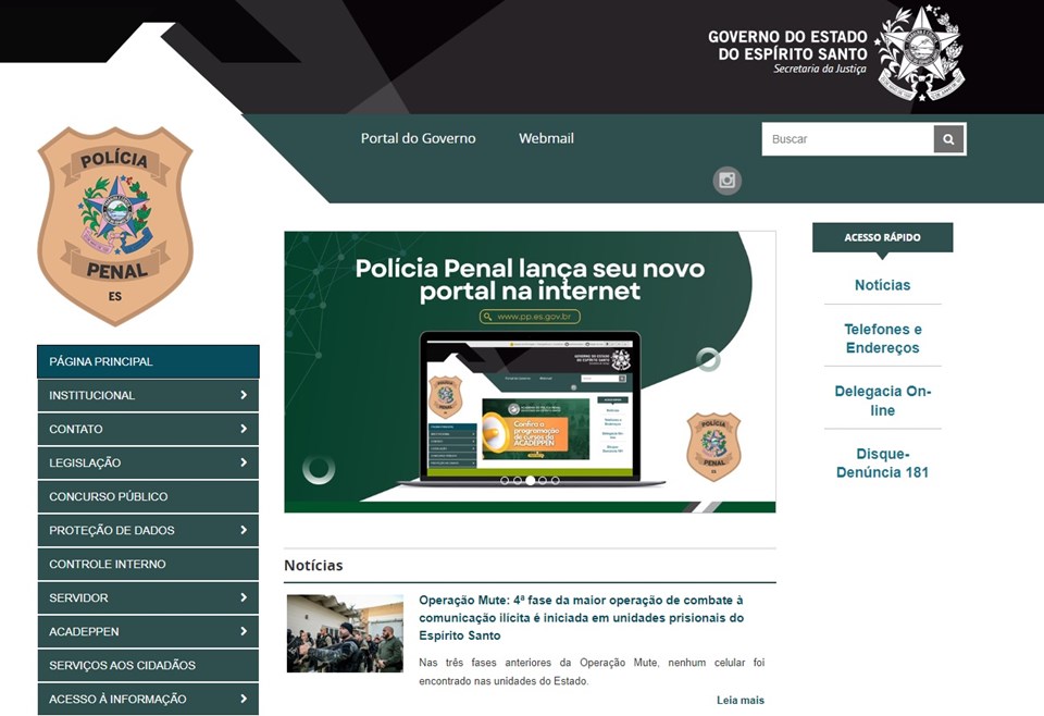 sitedaPoliciaPenal