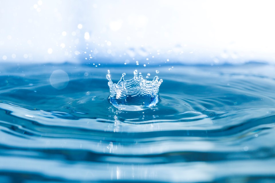 water-background-with-waves-and-drop-falling